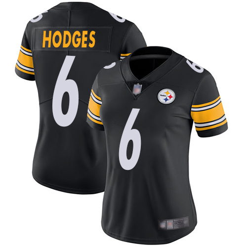 Women Pittsburgh Steelers Football #6 Limited Black Devlin Hodges Home Vapor Untouchable Nike NFL Jersey->youth nfl jersey->Youth Jersey